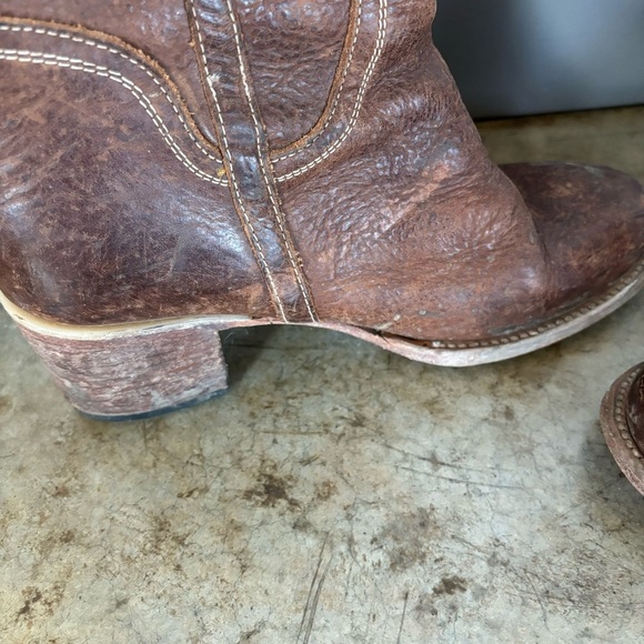 Brown Leather Knee-High Boots - Picture 9 of 14